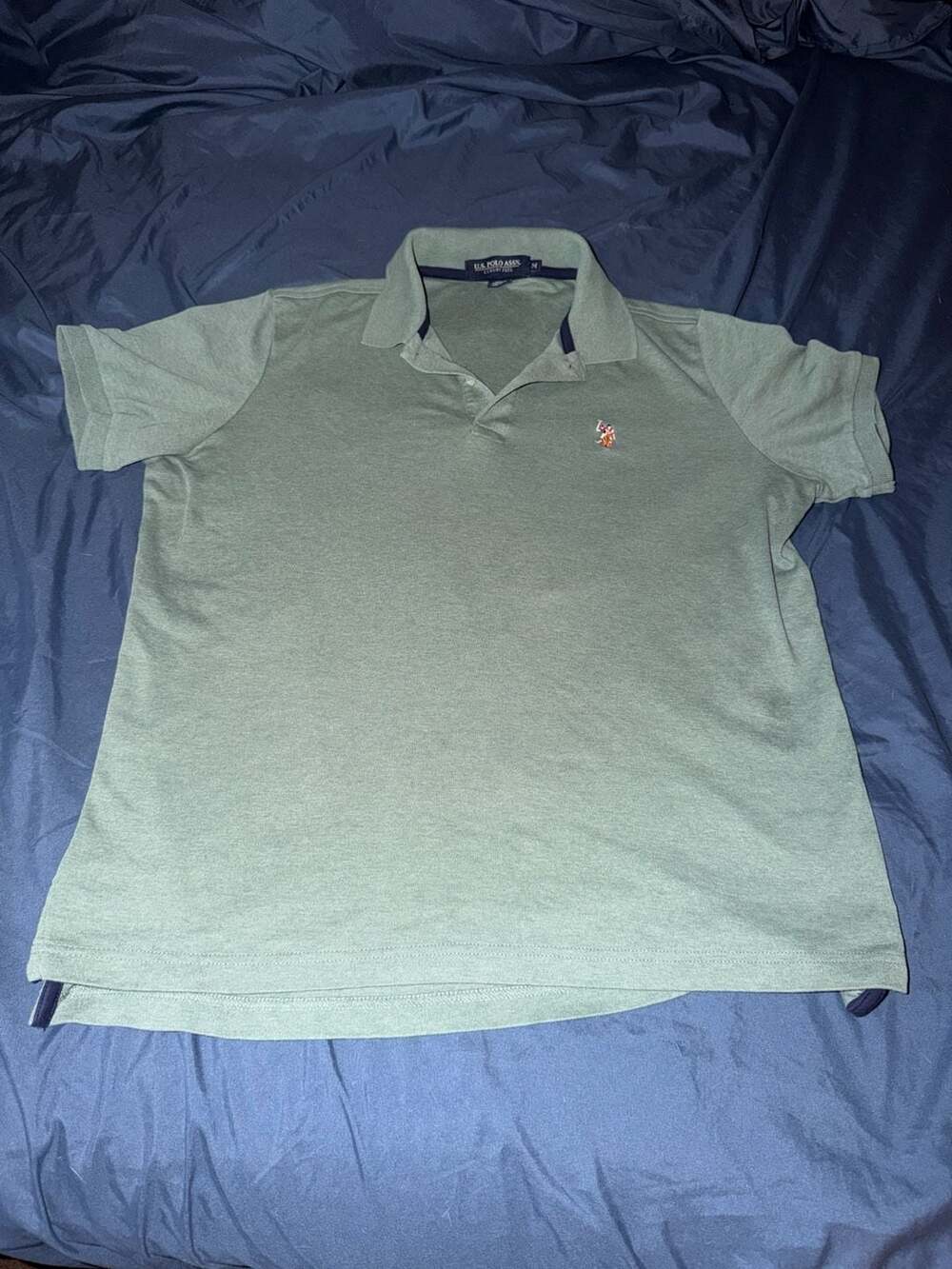 U.S. Polo Assn. Luxury Feel Short Sleeve Polo Shirt, Sage Green, Size M